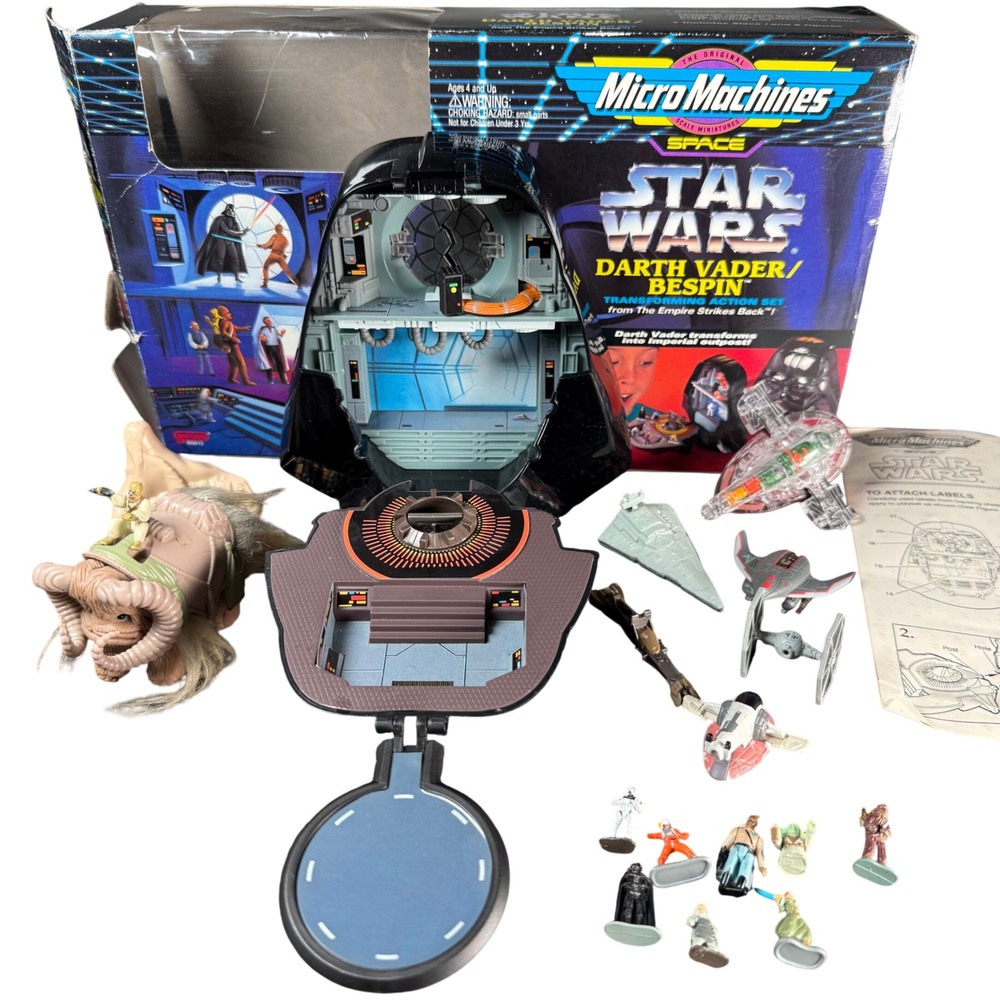 Micro Machines Star Wars Darth Vader Bespin Action Set Playset + EXTRAS Vintage
